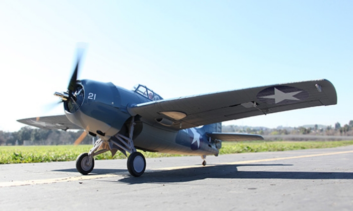 Picture of 5 CH BlitzRCWorks Blue F4F Wildcat RC Warbird Airplane ARF